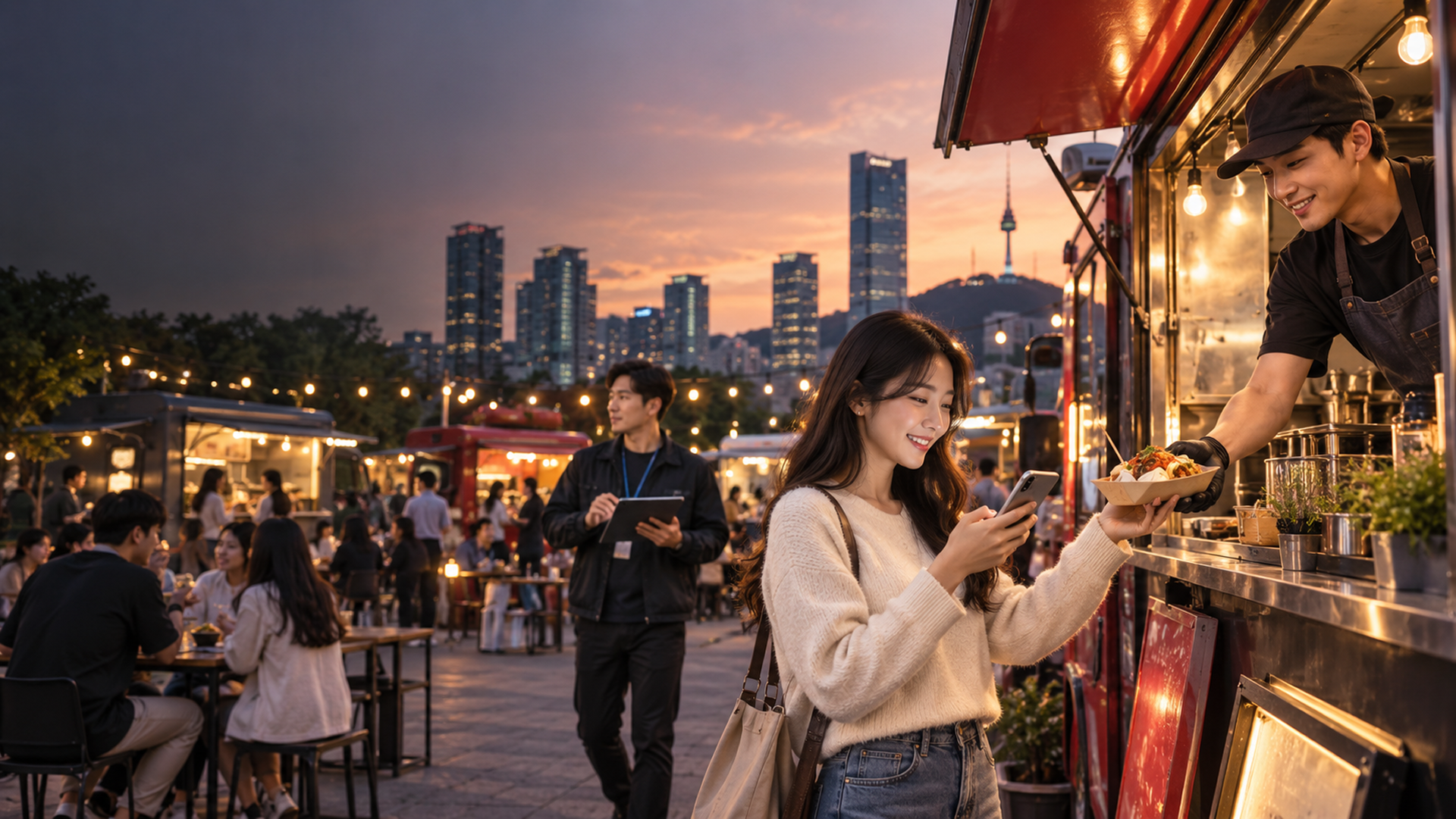푸드트럭을 이용하는 소비자와 운영자
